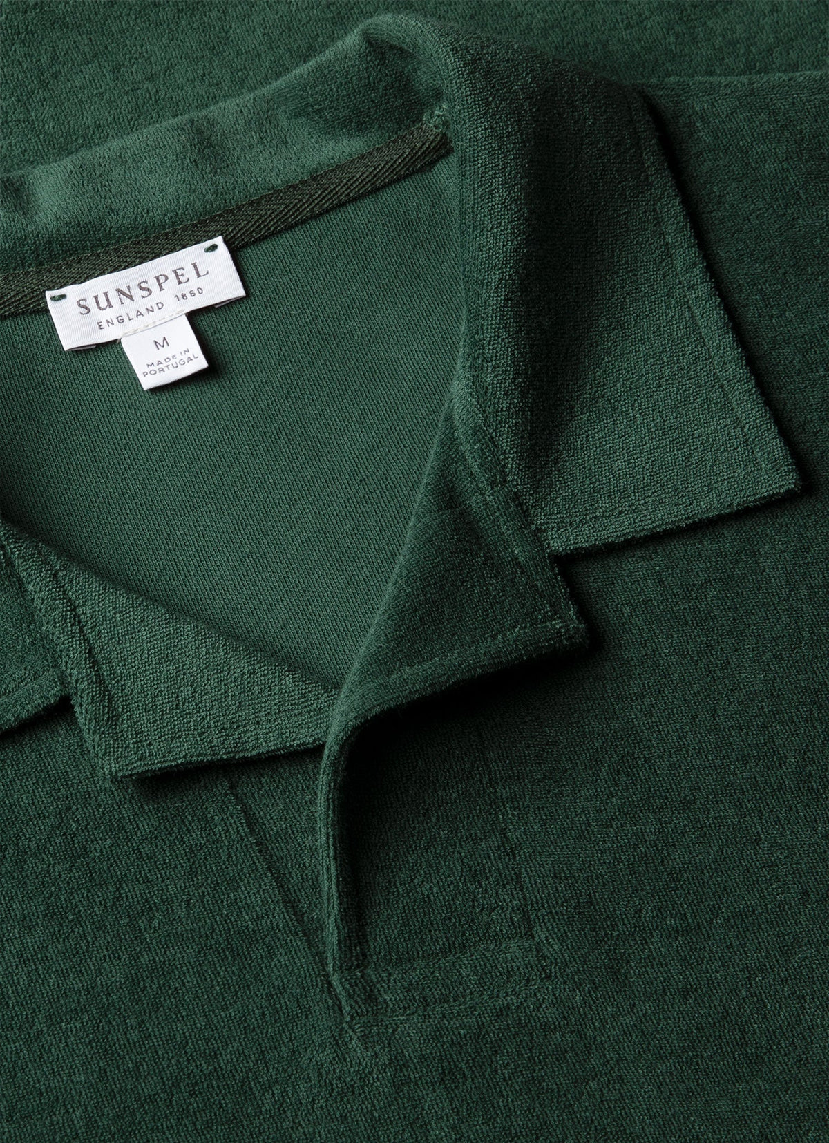 Mens Towelling Polo Shirt In Forest Mpol1574 Gnjd