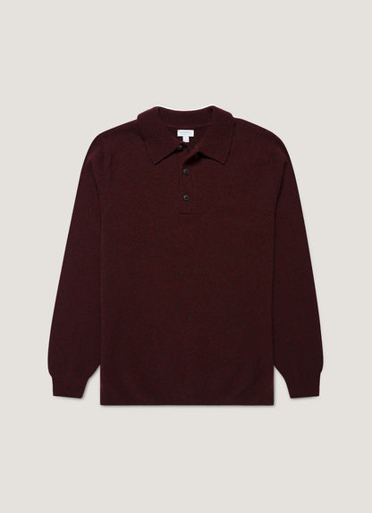 Mens Lambswool Polo Shirt In Bakelite Twist Mpol8188 Rdeo