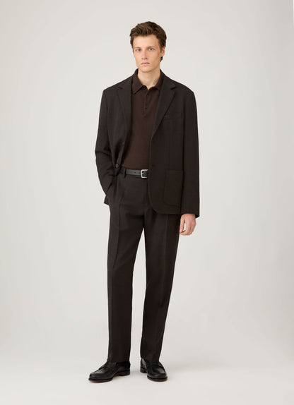 Mens Cashmere Polo Shirt In Truffle Mpol8293 Brgd