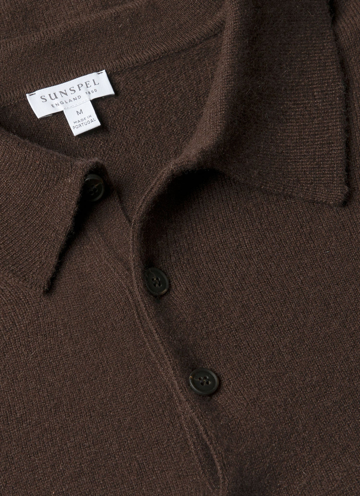 Mens Cashmere Polo Shirt In Truffle Mpol8293 Brgd