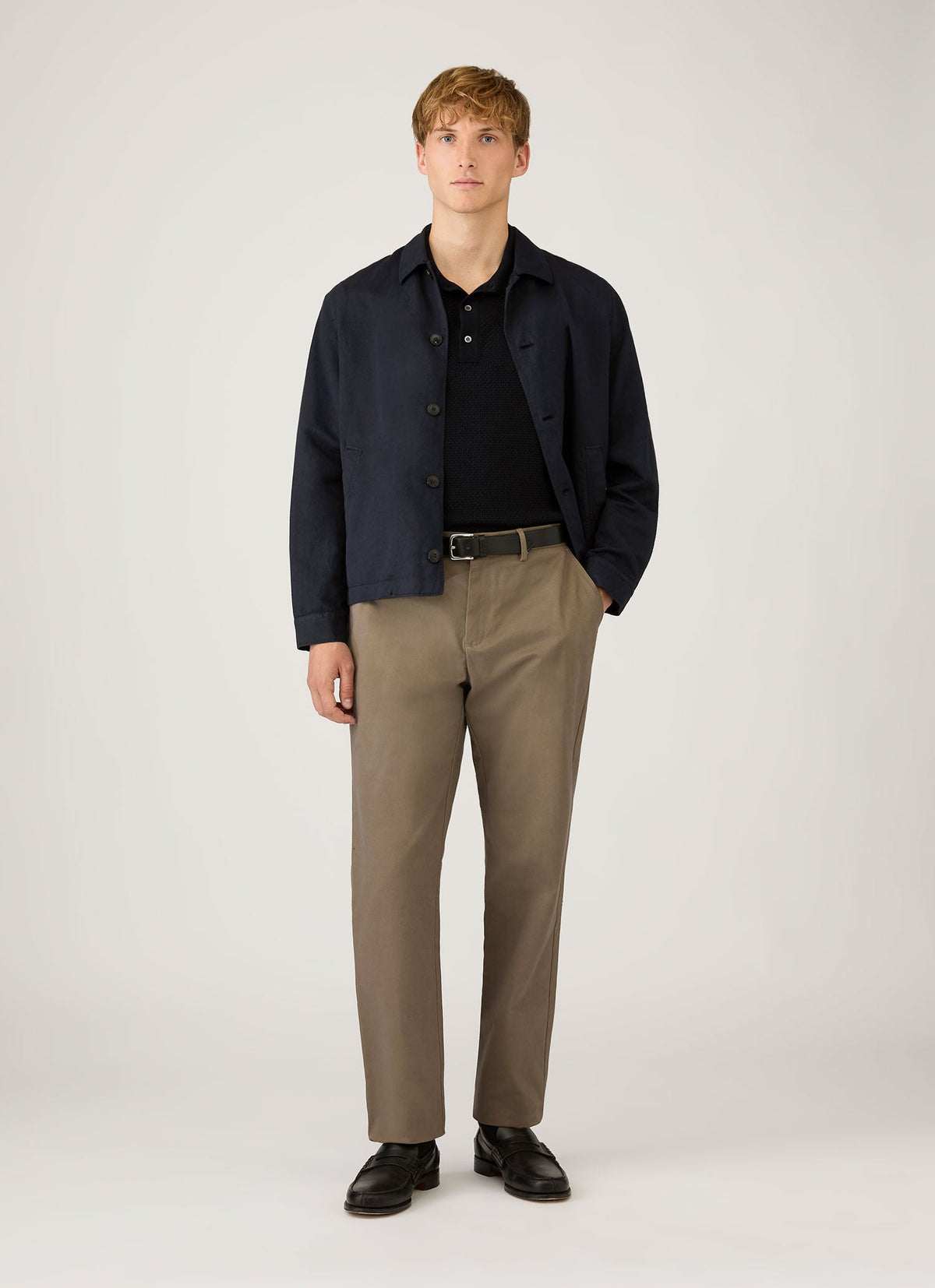 Mens Cotton Mesh Polo In Navy Mpol8316 Buaa