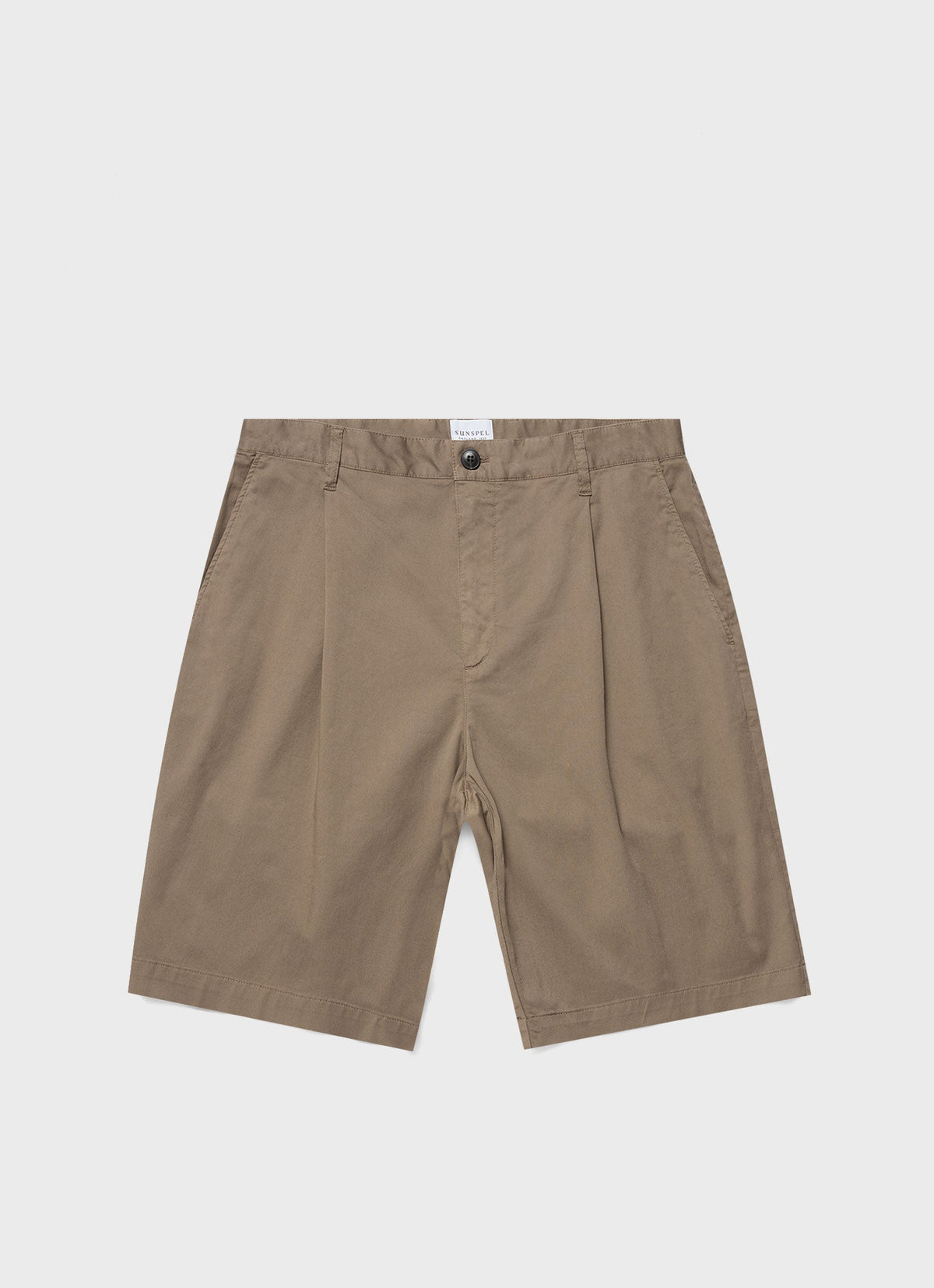 Men S Pleated Twill Short In Dark Stone Mshr3509 Whdc