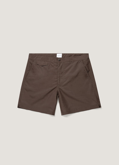 Mens Tailored Swim Shorts In Dark Walnut Mshr3704 Brgw