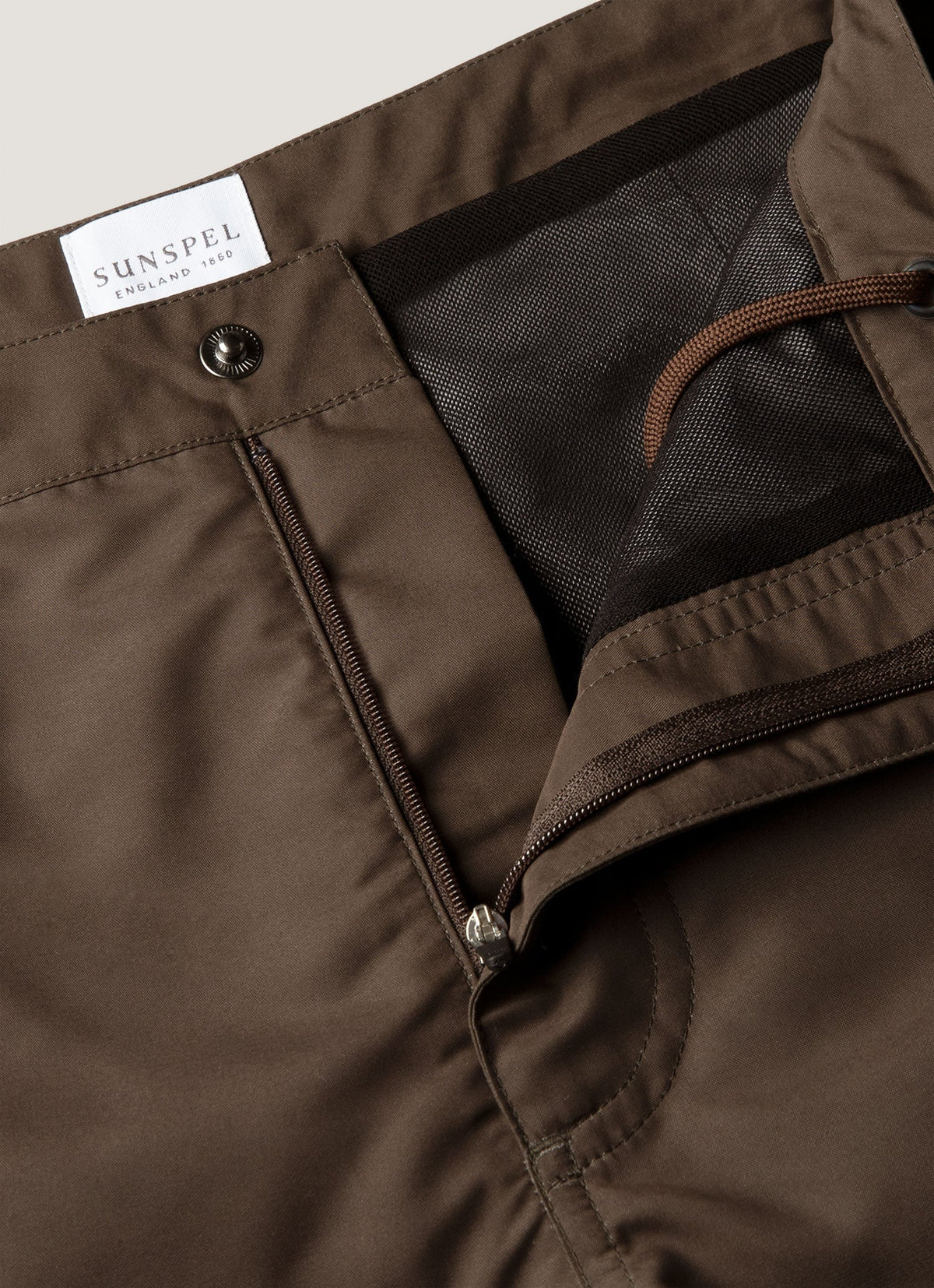 Mens Tailored Swim Shorts In Dark Walnut Mshr3704 Brgw