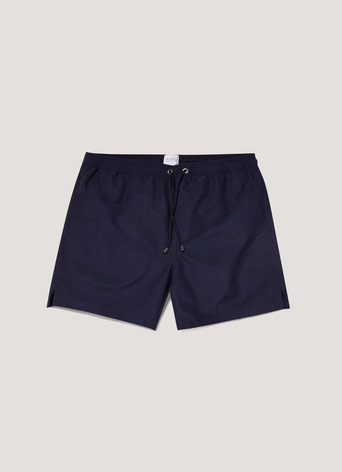 Mens Upcycled Marine Plastic Drawstring Swim Short In Navy 1