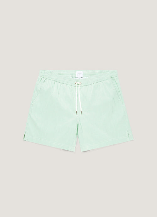 Mens Drawstring Swim Shorts In Bright Green White Mshr3705Fs Ston