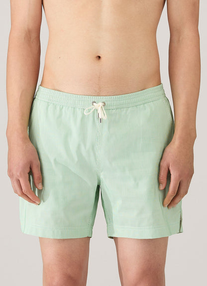 Mens Drawstring Swim Shorts In Bright Green White Mshr3705Fs Ston
