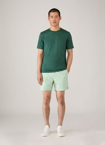 Mens Drawstring Swim Shorts In Bright Green White Mshr3705Fs Ston