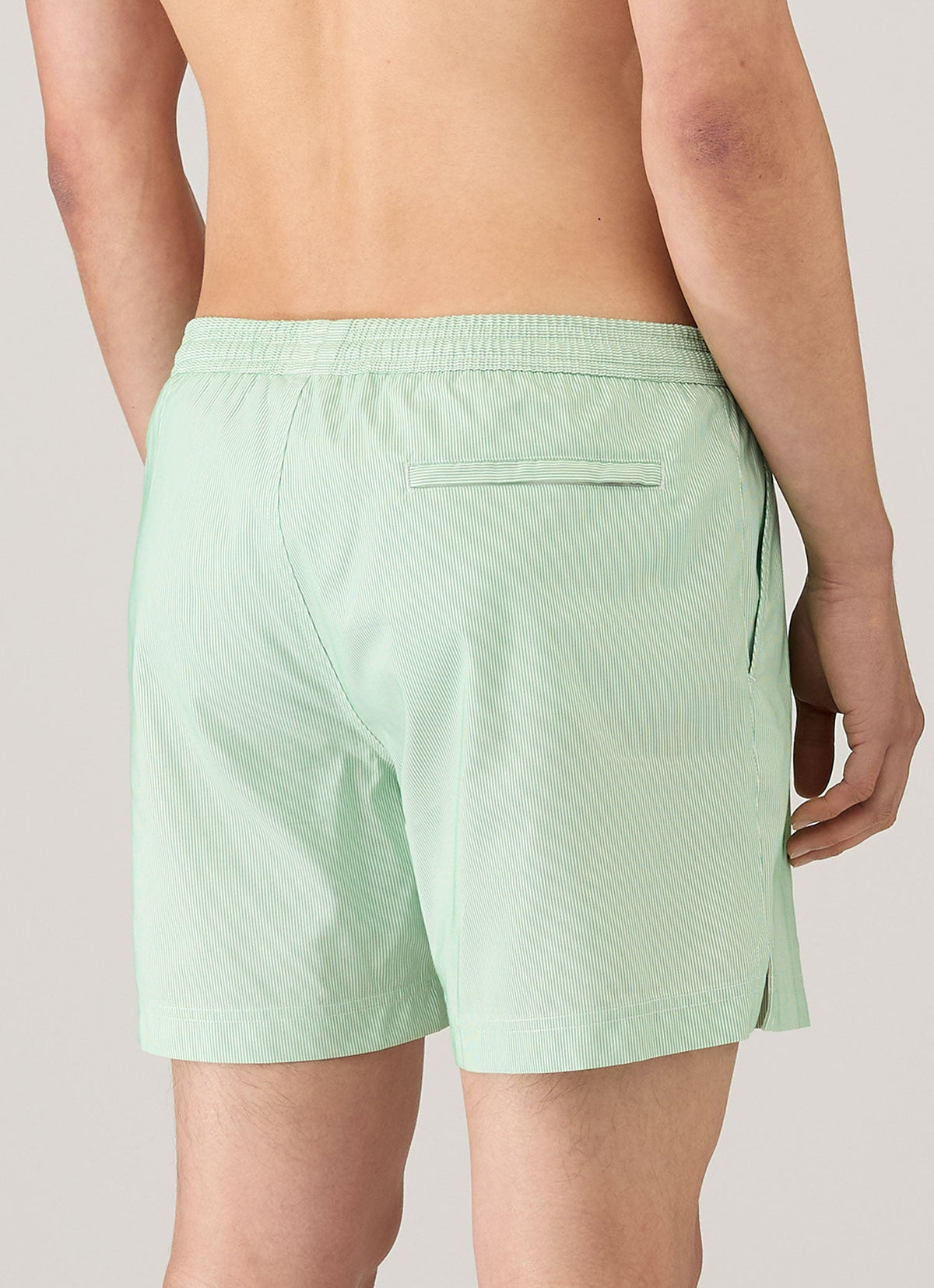 Mens Drawstring Swim Shorts In Bright Green White Mshr3705Fs Ston