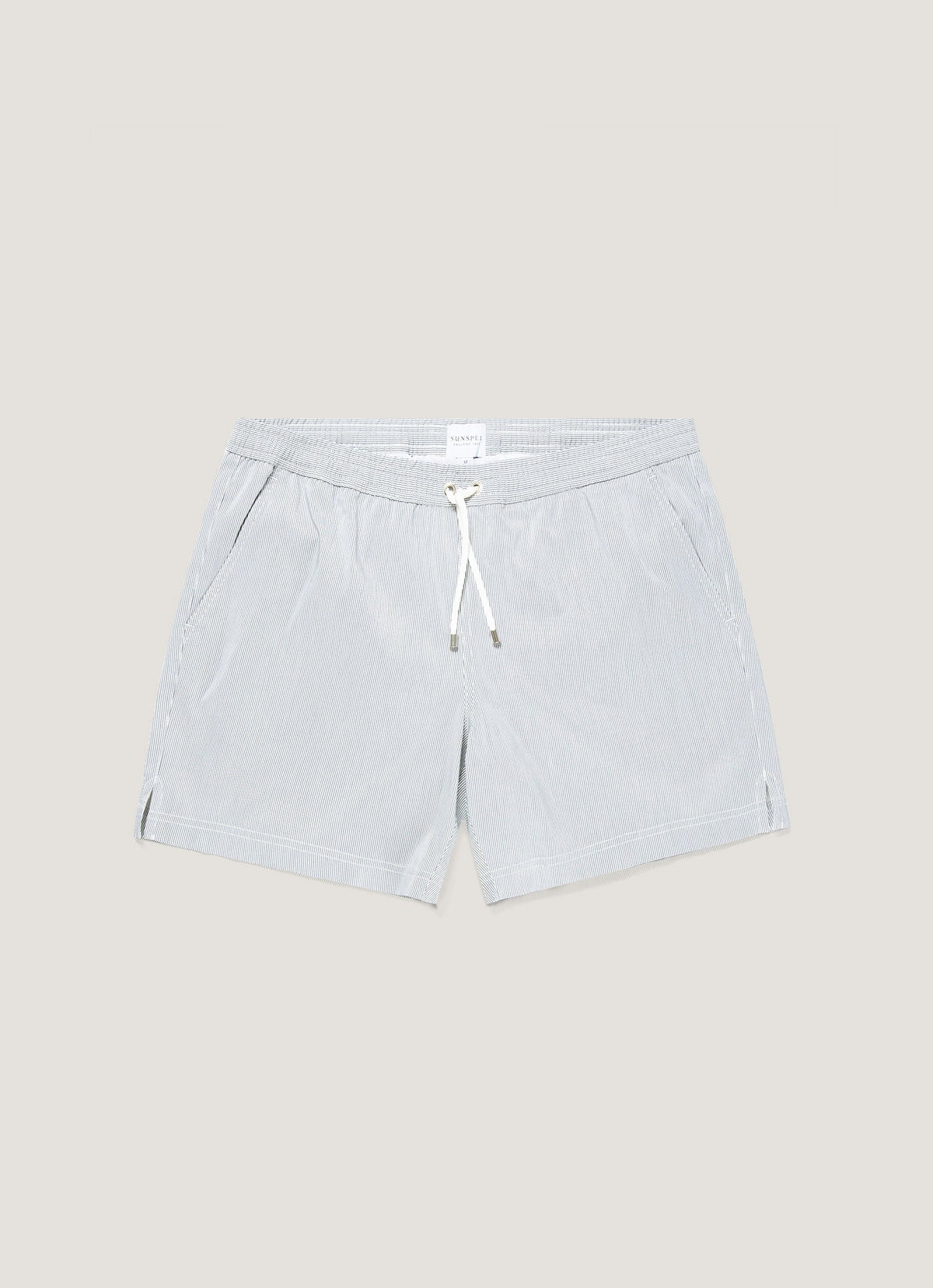 Mens Drawstring Swim Shorts In Navy White Mshr3705Fs Stop