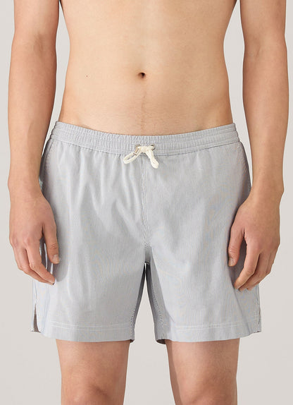 Mens Drawstring Swim Shorts In Navy White Mshr3705Fs Stop