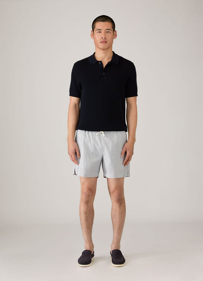 Mens Drawstring Swim Shorts In Navy White Mshr3705Fs Stop