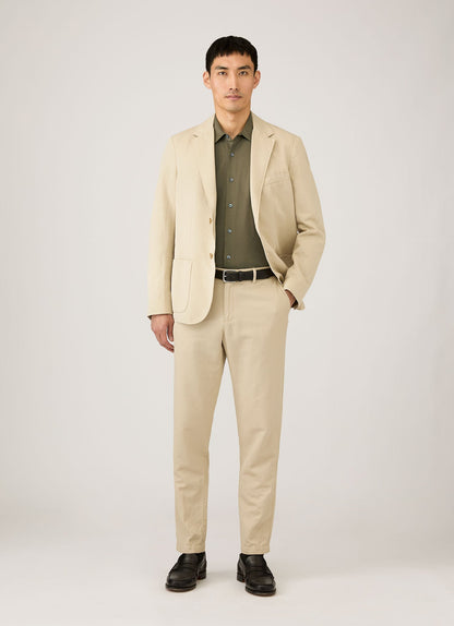 Mens Classic Jersey Shirt In Khaki Msht2047 Gngy