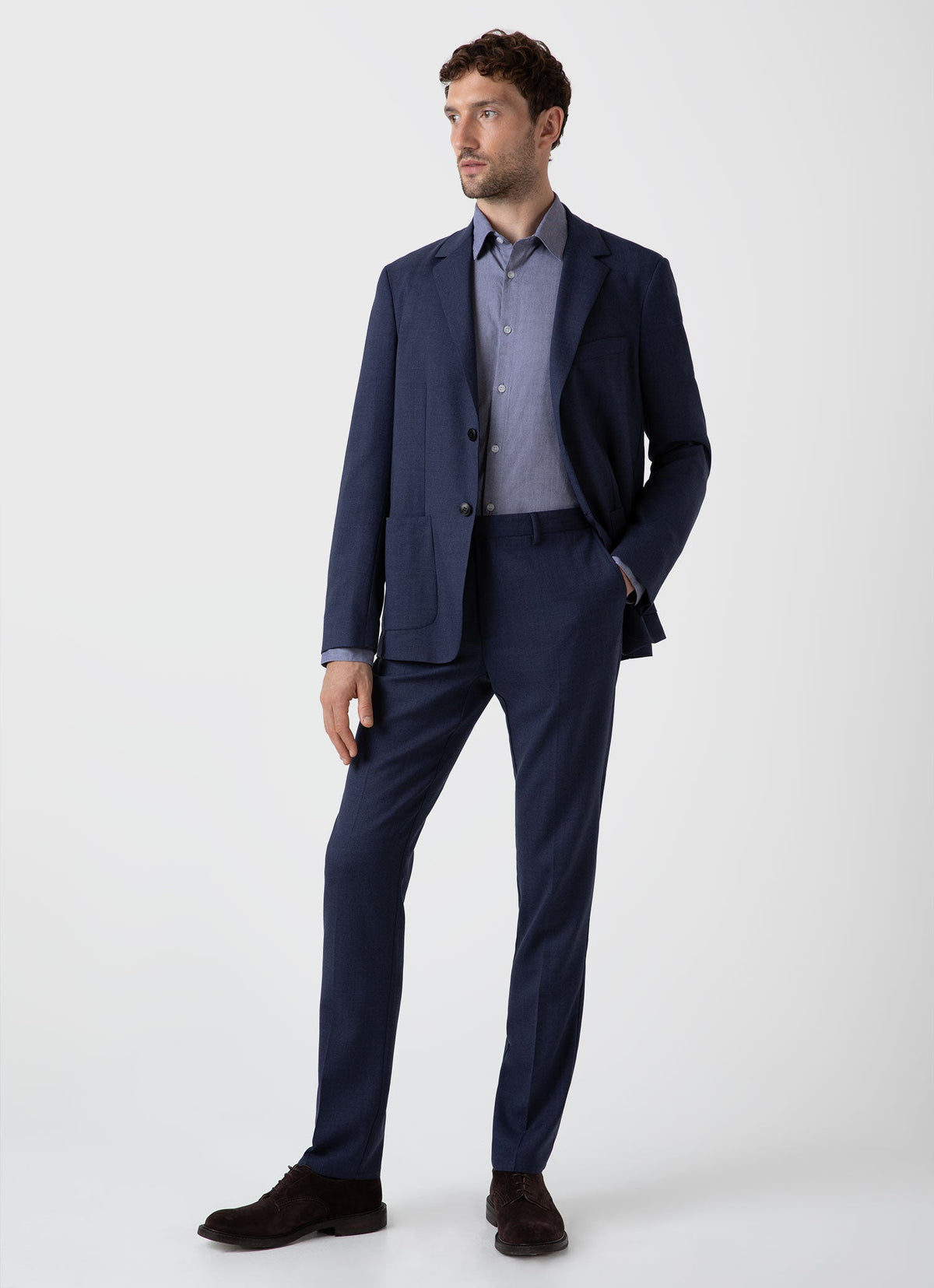 Men S Oxford Shirt In Dark Blue Oxford Msht2057 Bunu