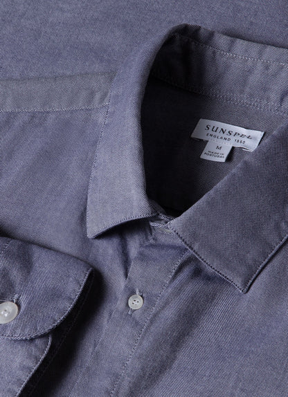 Men S Oxford Shirt In Dark Blue Oxford Msht2057 Bunu