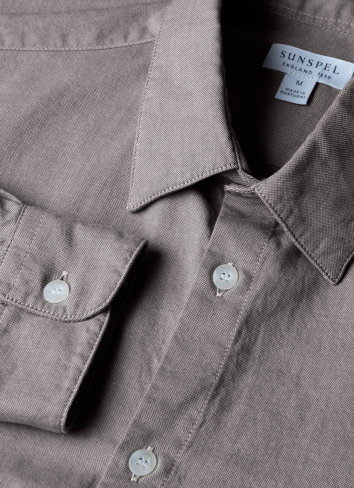 Mens Oxford Shirt In Light Khaki Msht2127 Gndx