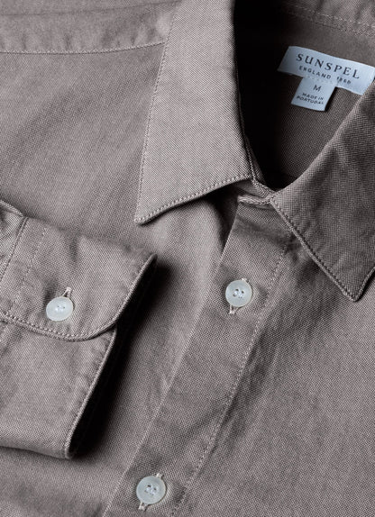 Mens Oxford Shirt In Light Khaki Msht2127 Gndx