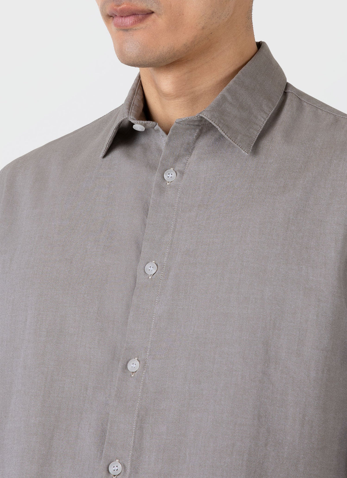 Mens Oxford Shirt In Light Khaki Msht2127 Gndx
