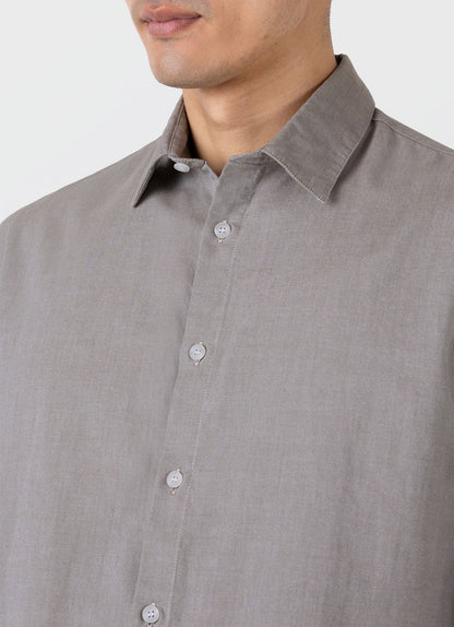 Mens Oxford Shirt In Light Khaki Msht2127 Gndx
