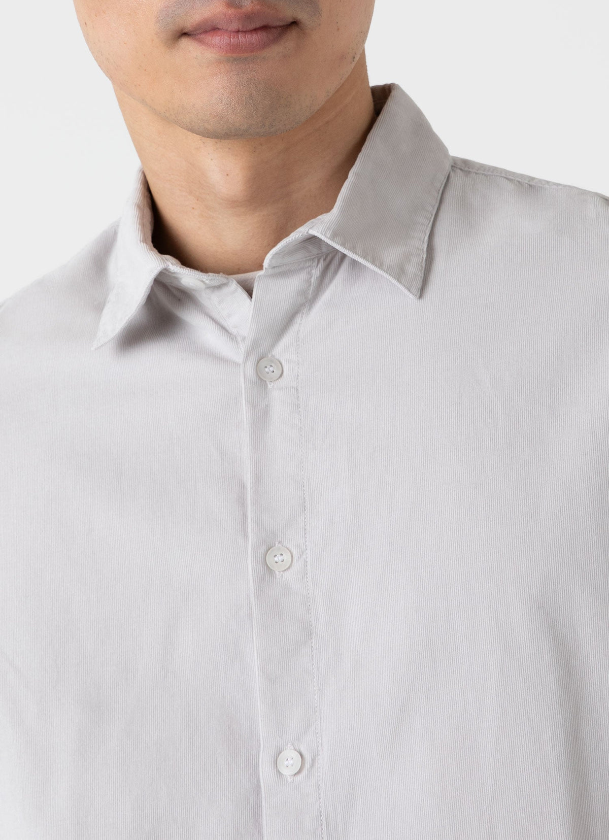 Mens Fine Cord Shirt In Putty Msht2058 Whhq