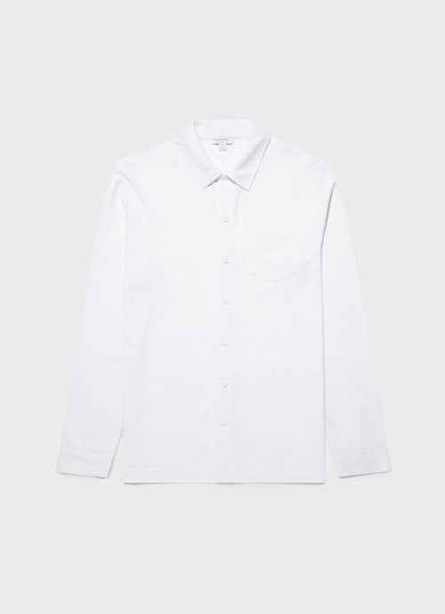 Mens Riviera Shirt In White Msht2072 Whaa