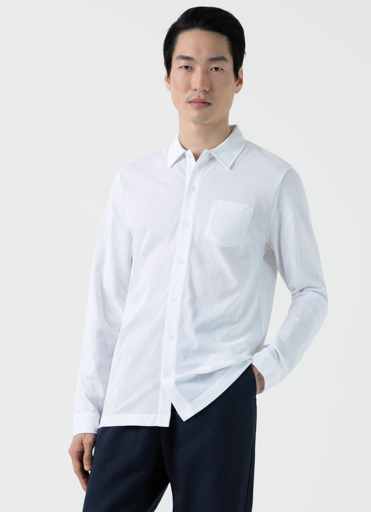 Mens Riviera Shirt In White Msht2072 Whaa