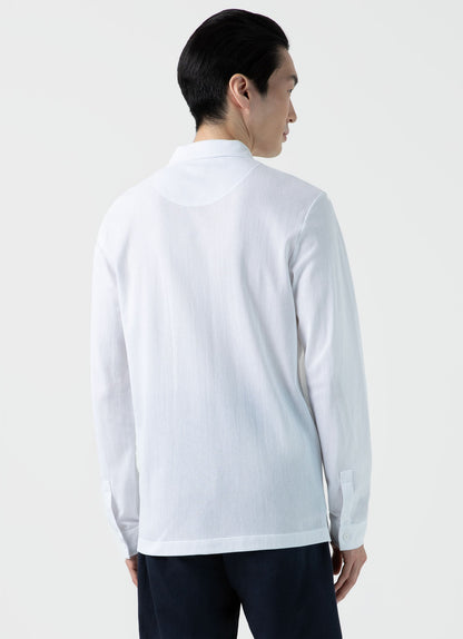 Mens Riviera Shirt In White Msht2072 Whaa
