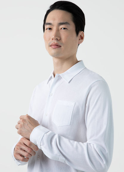 Mens Riviera Shirt In White Msht2072 Whaa