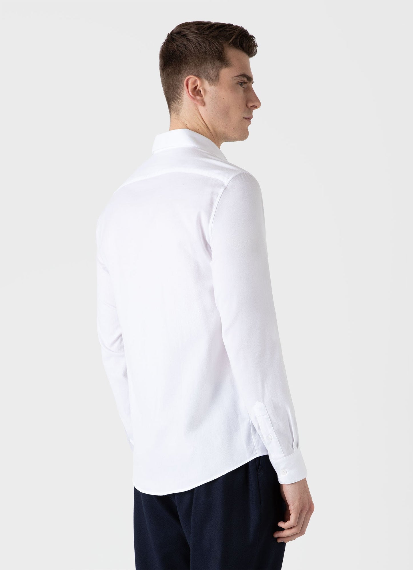 Mens Cotton Flannel Shirt In White Msht2075 Whaa
