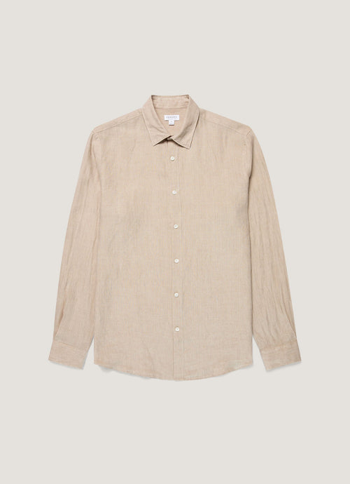 Mens Linen Shirt In Hazelwood Msht2106 Brgt