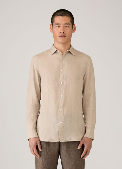 Mens Linen Shirt In Hazelwood Msht2106 Brgt