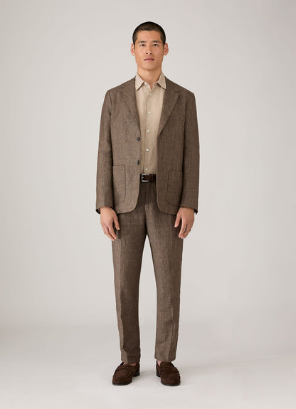 Mens Linen Shirt In Hazelwood Msht2106 Brgt