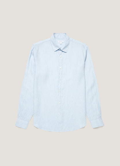 Mens Linen Shirt In Light Blue Msht2106 Buwg