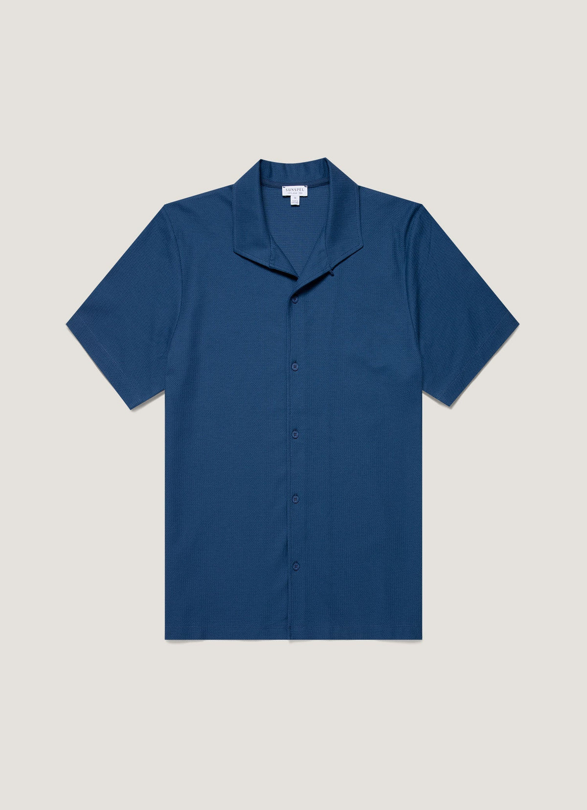 Mens Short Sleeve Textured Jersey Shirt In Soft Denim Msht2109 Buwc