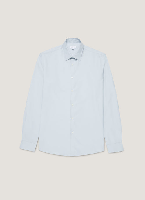 Men's Cotton Cashmere Shirt in Light Blue