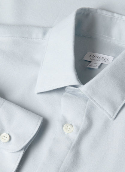 Men's Cotton Cashmere Shirt in Light Blue