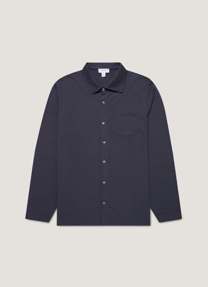 Mens Formal Riviera Shirt In Navy Msht2121 Buaa