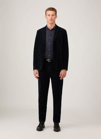 Mens Formal Riviera Shirt In Navy Msht2121 Buaa