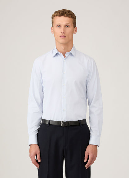Mens Sea Island Cotton Shirt In Ink Blue Msht2122 Stmx