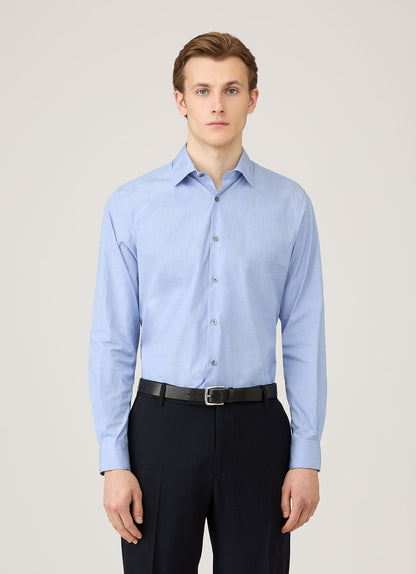 Mens Cotton Stretch Shirt In Dark Blue Msht2123 Buwm