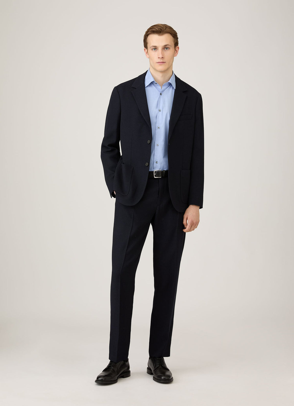 Mens Cotton Stretch Shirt In Dark Blue Msht2123 Buwm