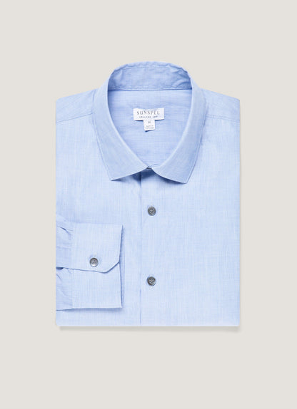 Mens Cotton Stretch Shirt In Dark Blue Msht2123 Buwm