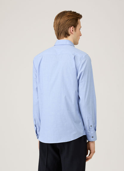 Mens Cotton Stretch Shirt In Dark Blue Msht2123 Buwm