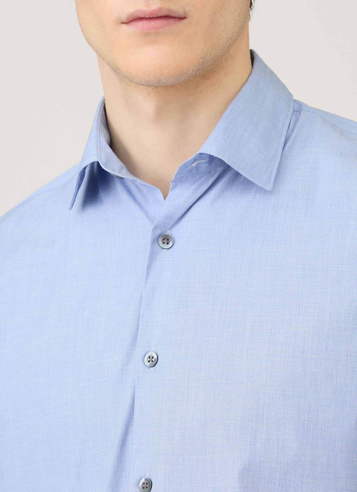 Mens Cotton Stretch Shirt In Dark Blue Msht2123 Buwm