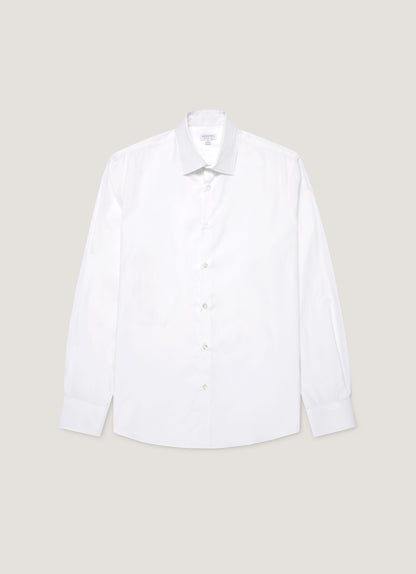 Mens Cotton Stretch Shirt In White Msht2123 Whaa