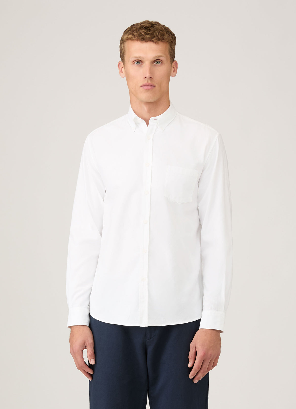 Mens Cotton Stretch Shirt In White Msht2123 Whaa