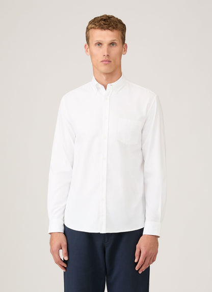 Mens Cotton Stretch Shirt In White Msht2123 Whaa