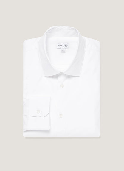 Mens Cotton Stretch Shirt In White Msht2123 Whaa