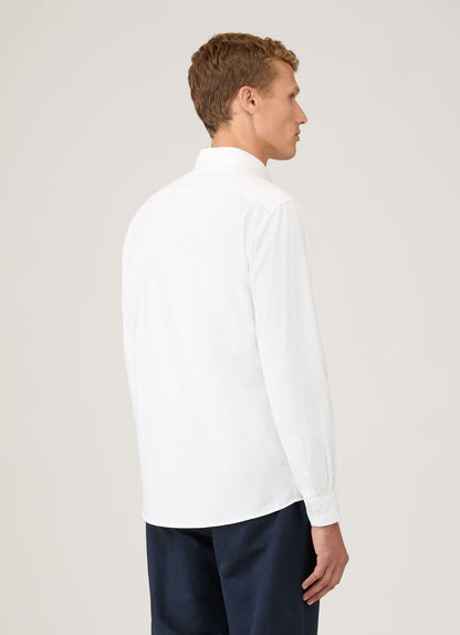 Mens Cotton Stretch Shirt In White Msht2123 Whaa