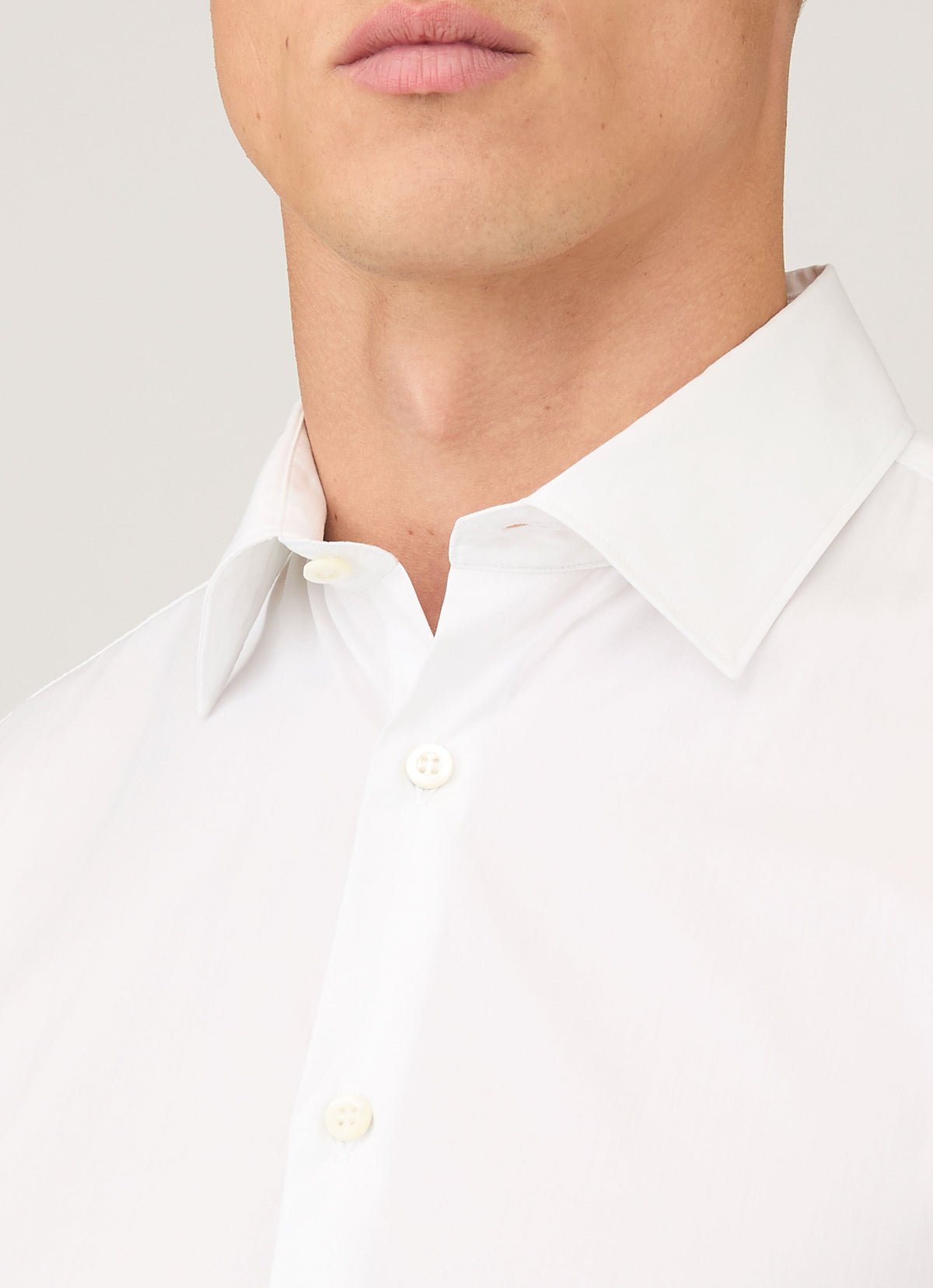 Mens Cotton Stretch Shirt In White Msht2123 Whaa